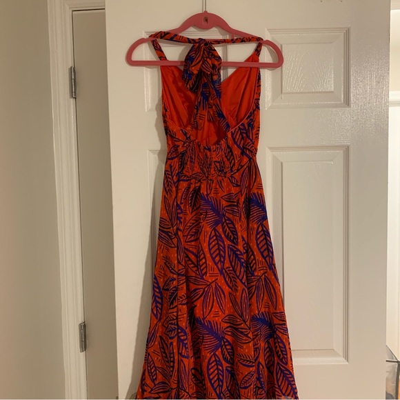Size XXS Alexis for target Red tropical leaf dress - Picture 4 of 7